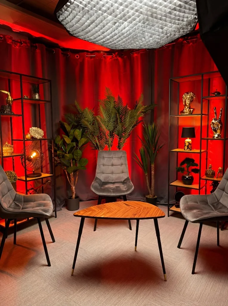 Podcast recording setup